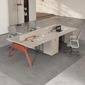 办公桌员工位简约现代职员办公桌椅组合卡座屏风工位6人位电脑桌