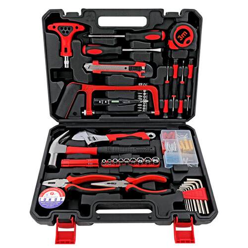 104件工具套装维修工具钳子螺丝刀工具箱多功能家用套装