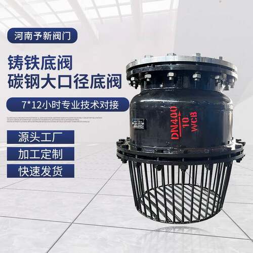 升降式底阀碳钢大口径底阀DN400-900大流量焊接碳钢双瓣式底阀