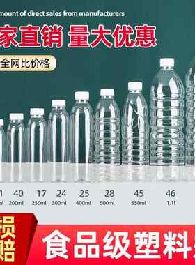 一斤装酒瓶酒壶净水瓶一次性矿泉水空瓶 500l塑料瓶子带盖子子