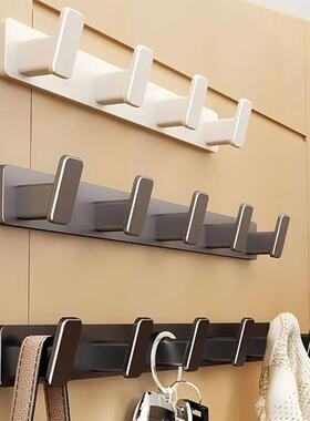 Coat Hook Wall Rack Hanger - Black Coat Rack with 5 Hooks Wa