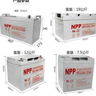 耐普nNPG12Vpp铅酸蓄电池直流屏胶体池蓄电v电瓶储能12阳能家太用