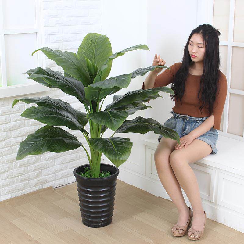 假树植物客厅盆栽装饰室内花塑料防真落地绿植假盆景摆件树之万百