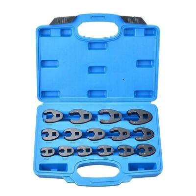 15件套多功能油管扳手开口扳手头U型接头8-24mm 狭窄空间专用工具