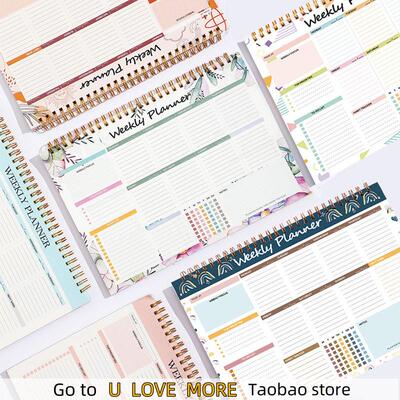 B5 Weekly Planner Notebook Work Clock Planner Life Book Meal