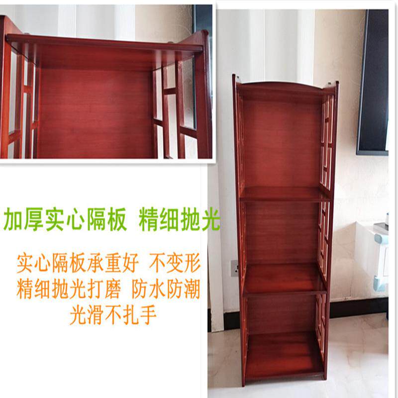 楠竹置物架竹书落储物实39939木多柜层厨房架地搁物架简易书柜收