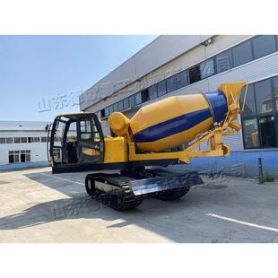 凝土履带运输车 圆鼓型罐车 混建筑路砂水泥面搅拌车524 自浆卸式