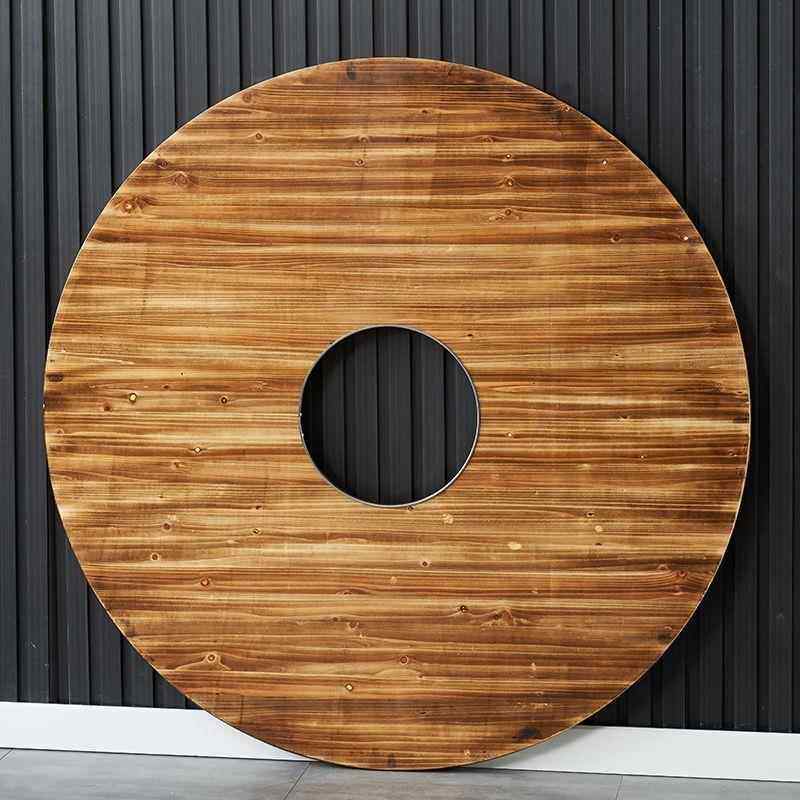 火锅桌面电磁炉一体圆桌碳化实木餐桌酒店餐馆带转盘台面折叠桌架,商业/办公家具,成套办公家具,淘宝优惠券,粉丝福利购,淘宝优惠卷