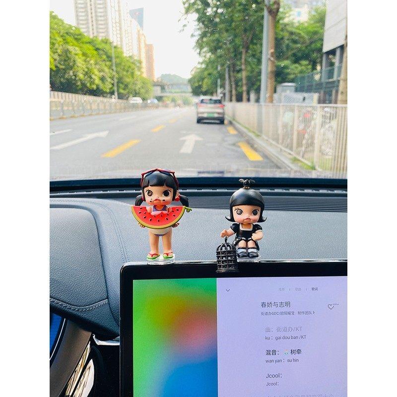 茉莉中控车载摆件车饰汽车屏幕装饰车内饰品可爱百搭车载装饰品
