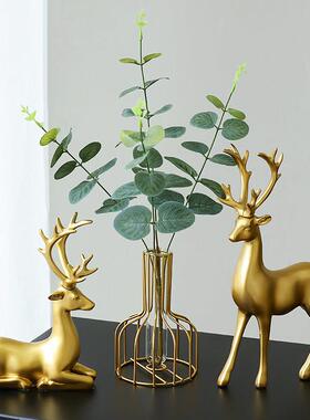 招财鹿摆件创意客厅电视柜酒柜玄关家居装饰品现代轻奢高档工艺礼