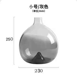 红醉北欧感花瓶落地简约木高级大号网瓶大肚玻璃马吊钟