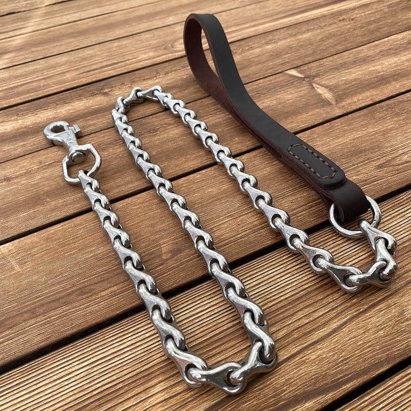 牛皮狗行走绳牵引绳304不锈钢牵引炼中型和大型犬斗牛犬龙骨狗炼