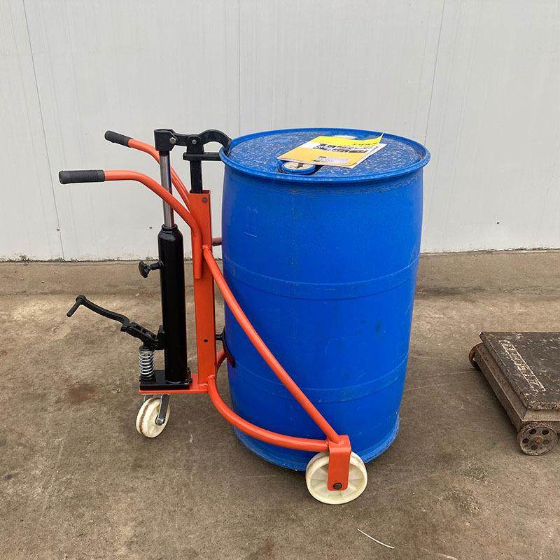 机械 塑料桶搬运车圆桶手动小推车地牛运料小车