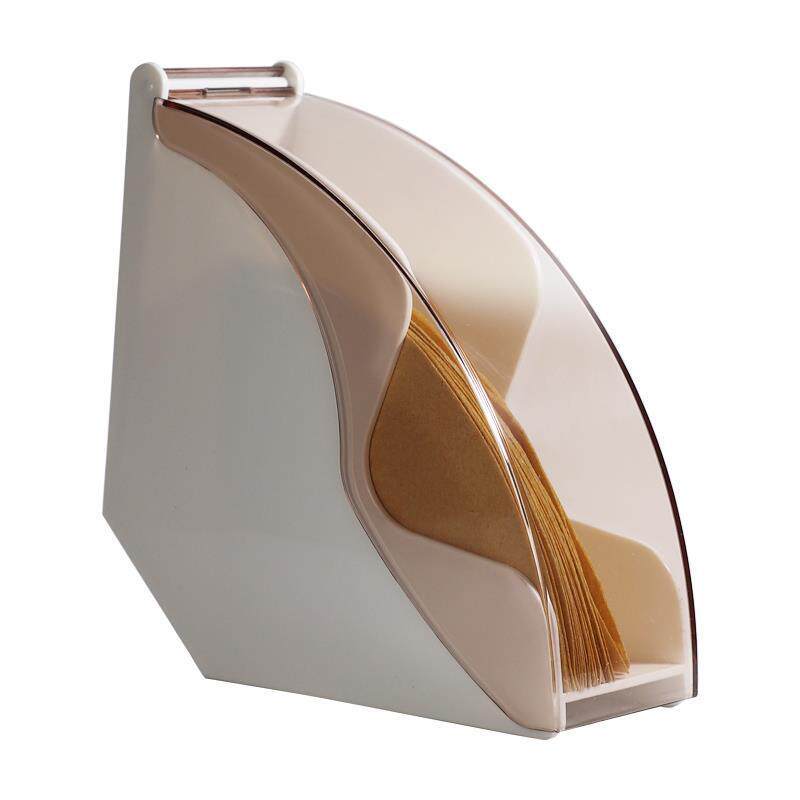 手冲咖啡亚克力滤纸收纳盒 V60扇形过滤纸防尘收纳盒咖啡店滤纸架