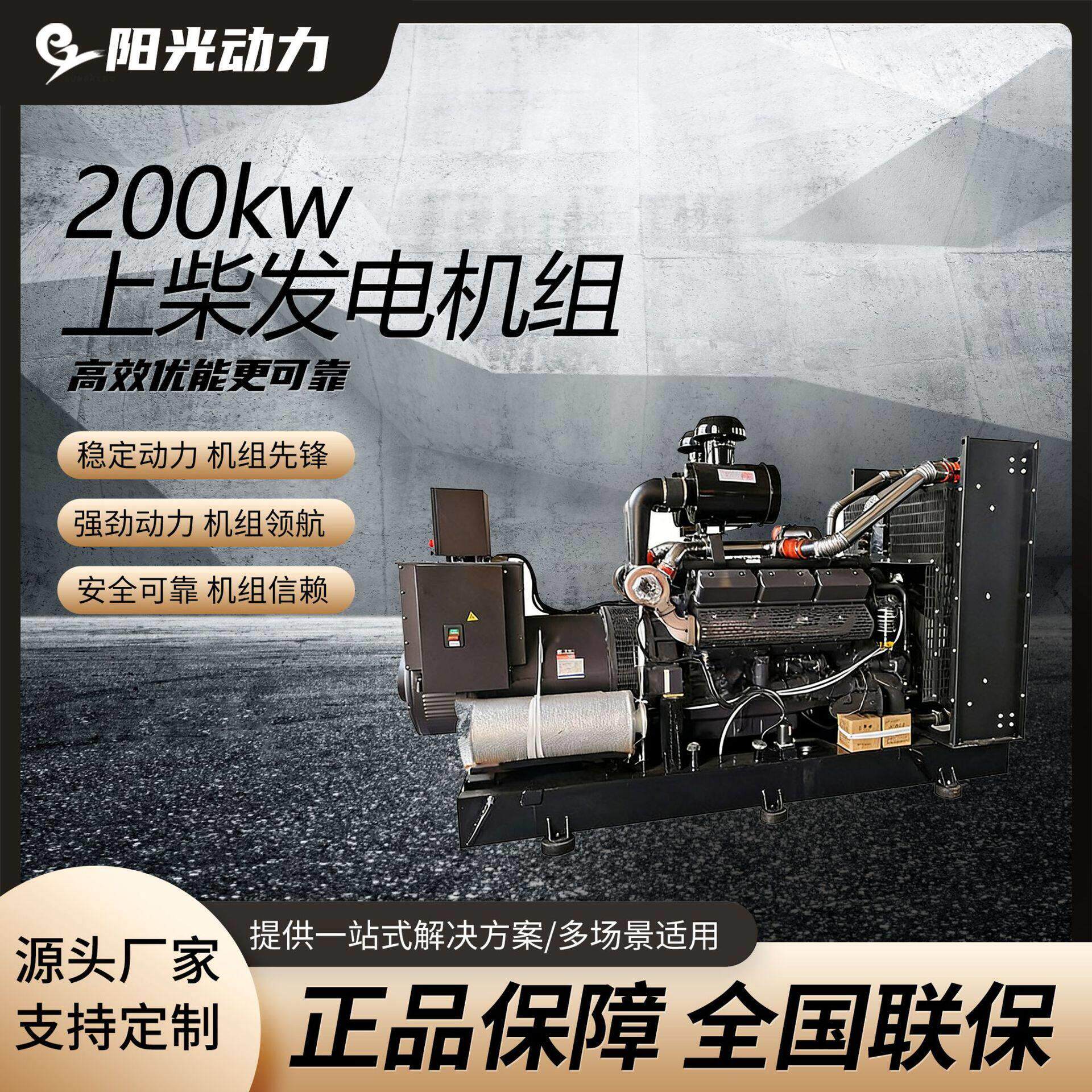 柴油发电机组上柴柴油发电机100kw200kw300kw养殖工厂备用发电机