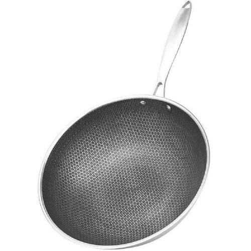 Stainless Steel Wok Kitchen Cookware Woks Pan for Gas Stove