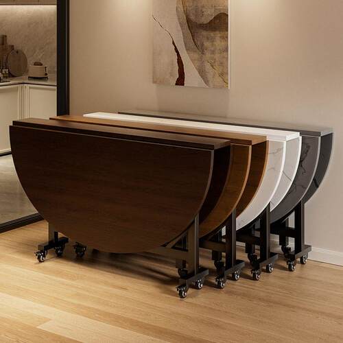 Home folding round table turntable large dining table