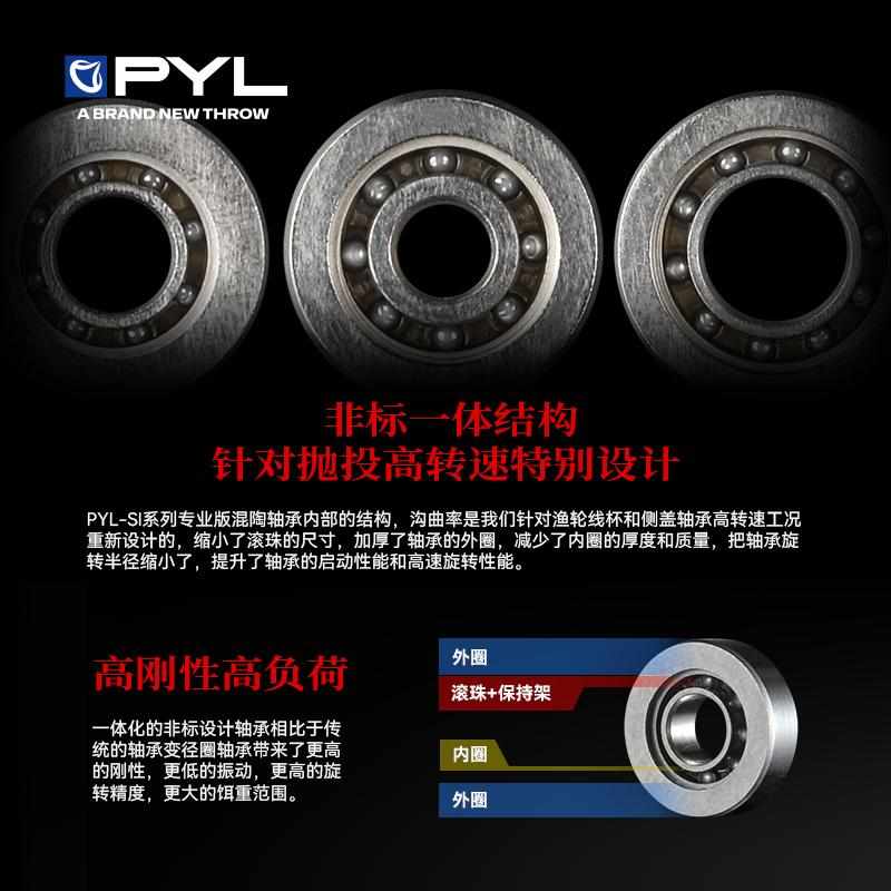PYL【SI系列半陶瓷轴承】水滴轮改装混陶轴承 微物远投泛用防海水