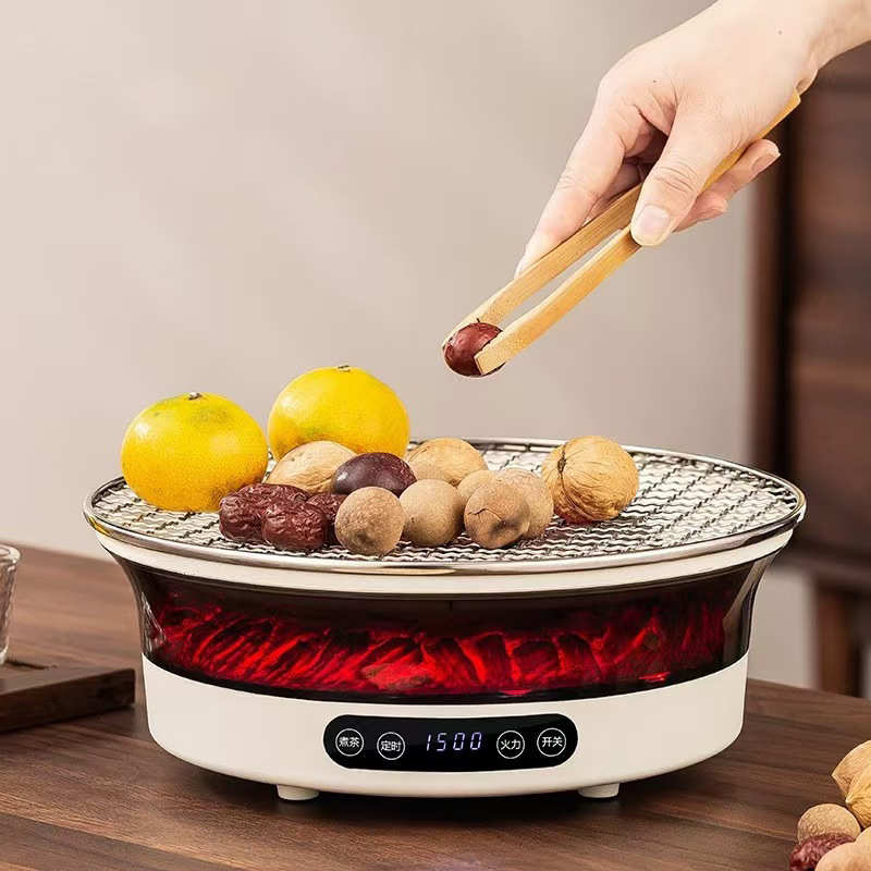 围炉煮茶电陶炉茶室家用电茶炉无烟煮茶器煮茶炉多功能烤火炉