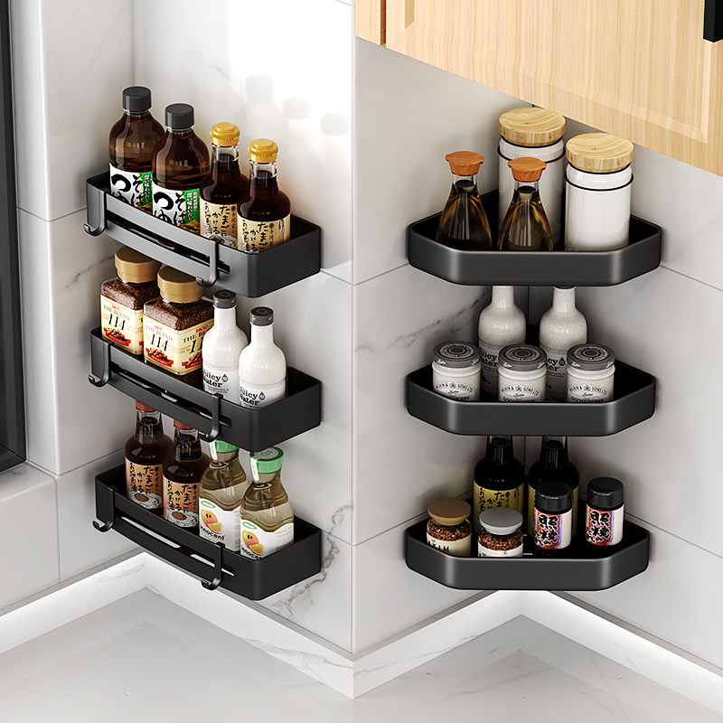 厨房转角置物架 免打孔 调料架挂架壁挂式 厨卫用品架类五金挂件