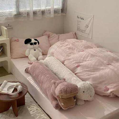 河马长条床头靠垫客厅夹腿沙发睡觉靠枕枕头卧室宿舍靠枕枕头女生