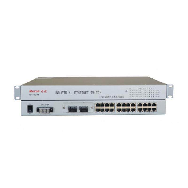 原装MeXOn兆越 ME-1624RE-C 24FE+2F 机架式百兆非网管工业以太网