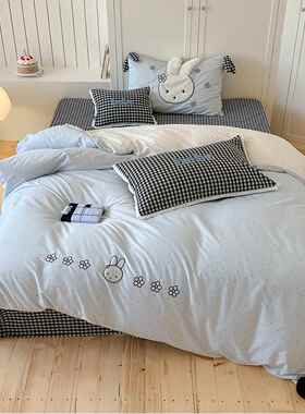 2025新款水洗棉mimi四件套 1.5m床单款四件套 米米兔
