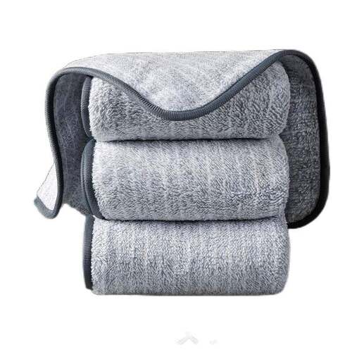 Japanese-style bamboo charcoal striped cleaning cloth, thick