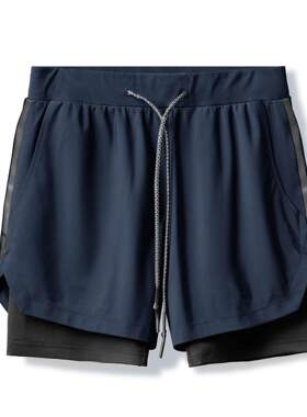 Quick-dry short pant Summer Men Sport Gym Shorts 双层短裤男
