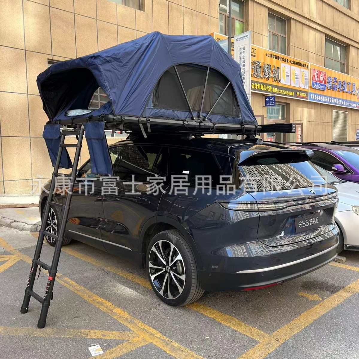 车顶帐篷梯子车顶行李架户外露营休闲折叠一键伸缩梯多键收缩直梯