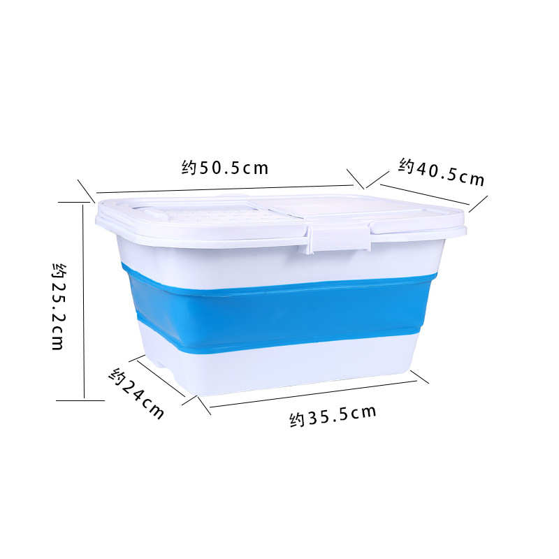 折叠带盖足浴桶多功能旅行手提桶钓鱼桶家用折叠收纳桶多款选择