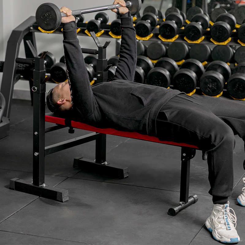 小型家用男室内外女举重床哑铃架可调节杠铃分体式深蹲架健身器材