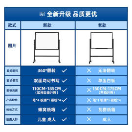 新疆西藏90*120白板，支架式移动双面磁性写字板办公会议家用