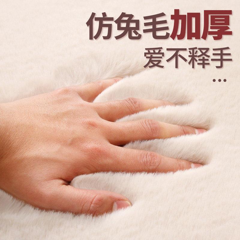 加厚彷兔毛主卧床边毛绒地毯卧室床边毯客厅地垫飘窗垫女孩公主风