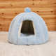 圆形窝半封闭式 犬绒窝秋冬垫睡眠狗窝深度猫厂家宠物小兔窝中小型