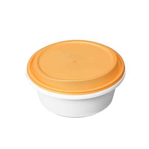 新款直销圆形打包盒防盗扣1300ml一次性餐盒水果外卖食品包装盒子