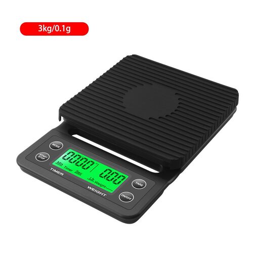 咖啡电子秤5kg/0.1g手冲家用厨房小型豆称重器计时克称充电