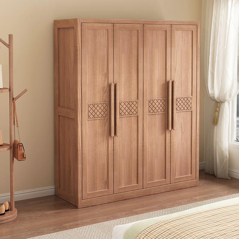 实木yf家衣柜白蜡木用卧室代简约挂衣储柜新中式对开门现收纳物衣