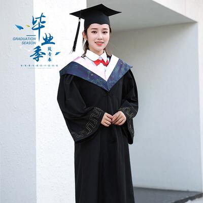 大学生学士学位毕业礼服抗七分袖