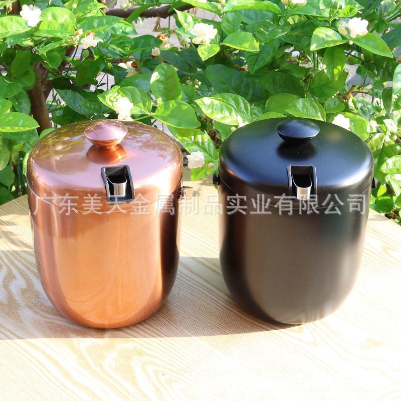 自带隔水垫双层冰粒桶带夹子啤酒饮料冰镇桶酒吧用品餐厅储冰桶