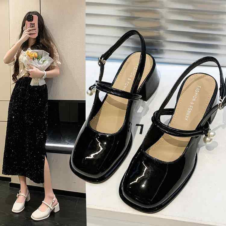 包头凉鞋女2026年春夏季新款气质温柔粗跟一字带玛丽珍女鞋0126w,女鞋,浅口单鞋,淘宝优惠券,粉丝福利购,淘宝优惠卷