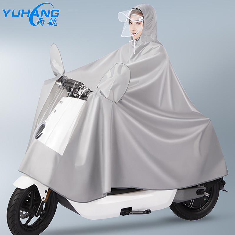 雨衣电动车双人2022新款长款雨披露后视镜加大加厚牛津布暴雨遮脚