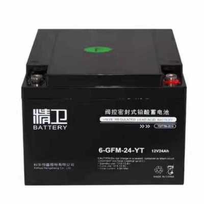 科华精卫蓄电池6-GFM-24-YT铅酸免维护12V24AH直流屏UPS机房基站