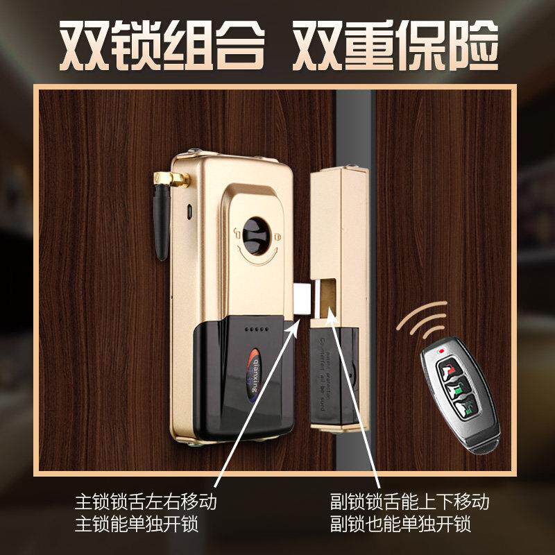 千行家用防盗门指纹密码门禁读卡机遥控隐形暗锁电子智能锁大门门