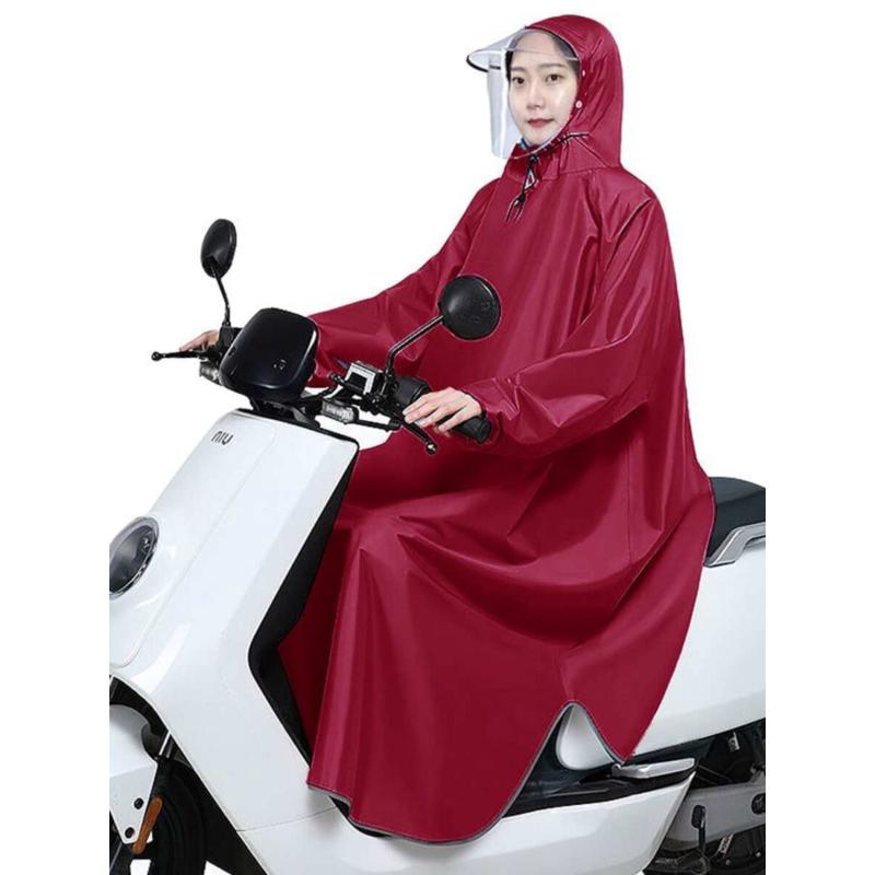 有袖雨衣电动车摩托车雨披单人男女士成人加大加厚自行车骑行马小