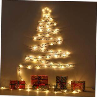 decoration Christmas bronzing ribbon string1 star light lamp