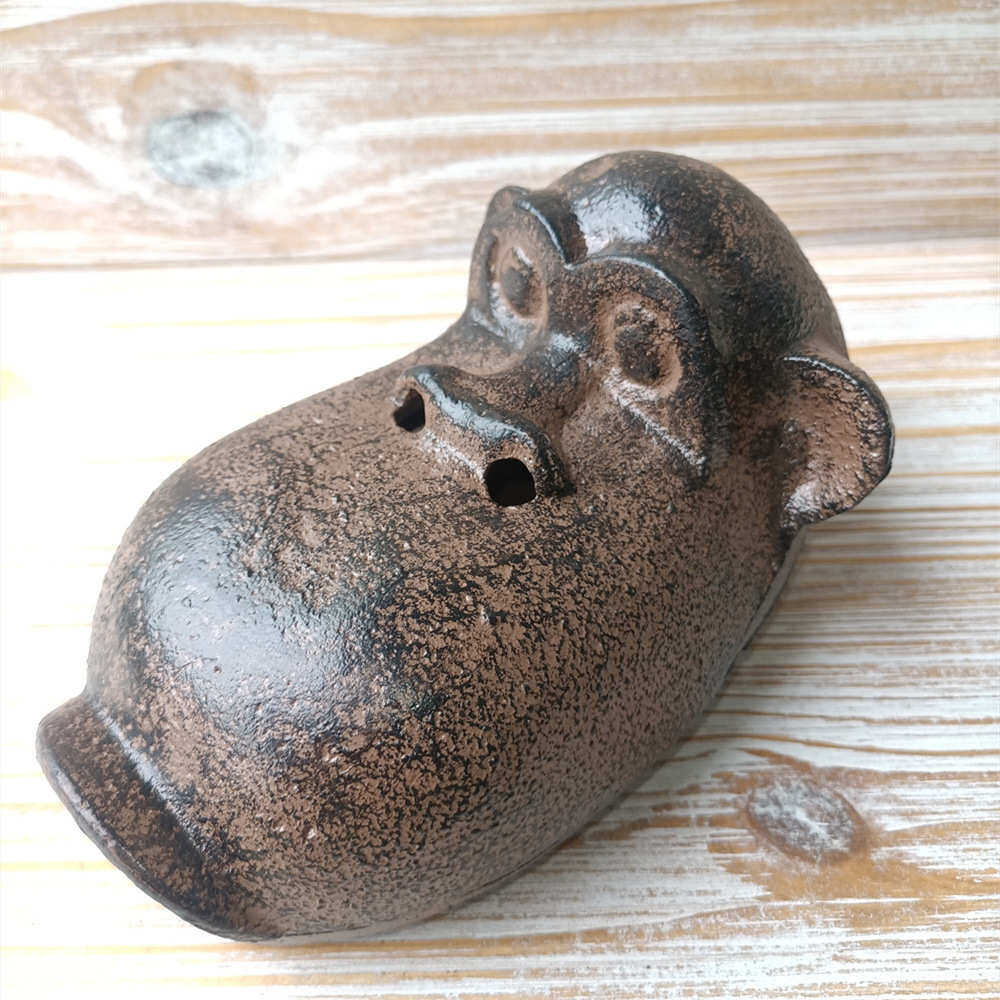 外贸爆款大号铸铁猩猩烟灰缸趣味猴子造型香薰摆件庭院花园杂货