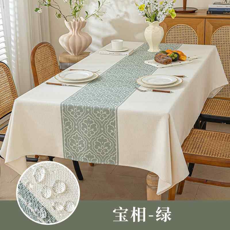 正品桌布i防ns风防水污棉加厚麻桌垫家用长方形茶几餐巾餐桌盖布