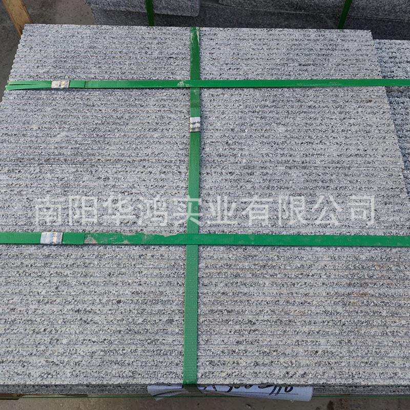 珍珠灰麻河南芝麻灰小铁灰拉丝面广场地铺石材防滑机刨石灰色