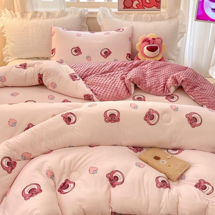 儿童豆豆被大豆被子秋被芯冬保LCD加厚棉被冬季暖绒被